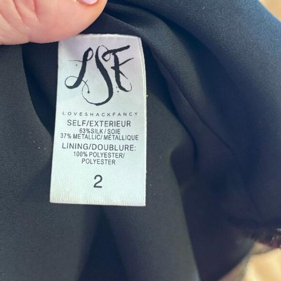 LoveShackFancy Allegra Dress Gold Mini Twist Sparkle (SIZE 2) - Picture 5 of 8